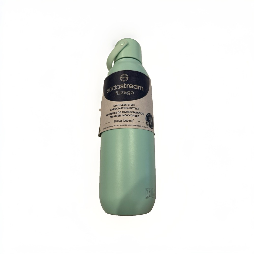 Sodastream Fizz & Go Stainless Steel Carbonating Bottle 30 fl.oz Mint Green